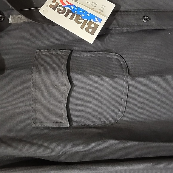 Blauer Uniform Shirt Worsted Wool Long Sleeved Flat Pocket Extra Long size 18 35 - Picture 2 of 10